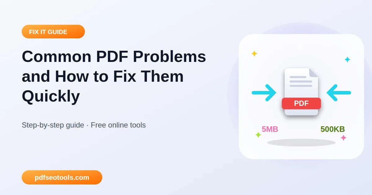 Common PDF Problems and How to Fix Them Quickly