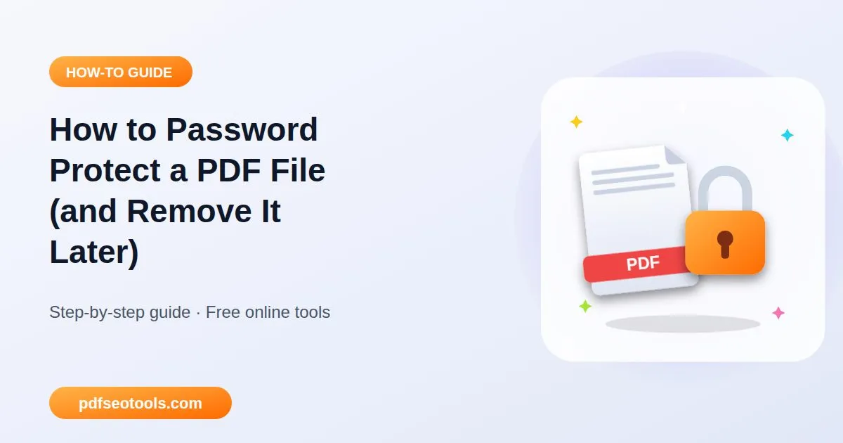 How to Password Protect a PDF File (and Remove It Later)