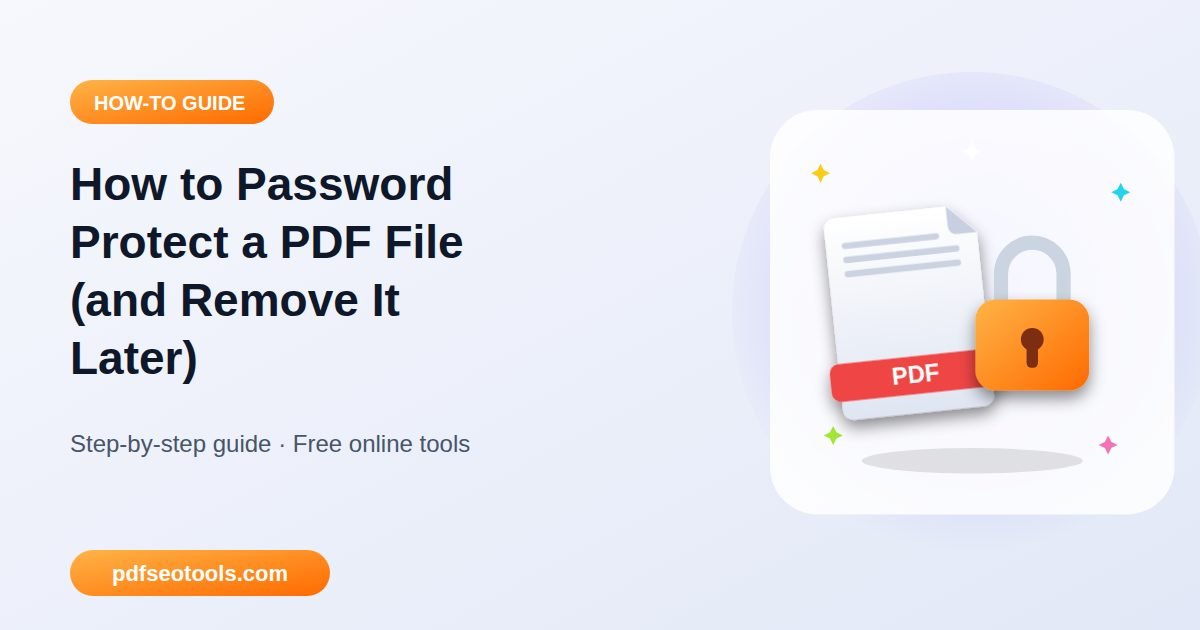 How to Password Protect a PDF File (and Remove It Later)