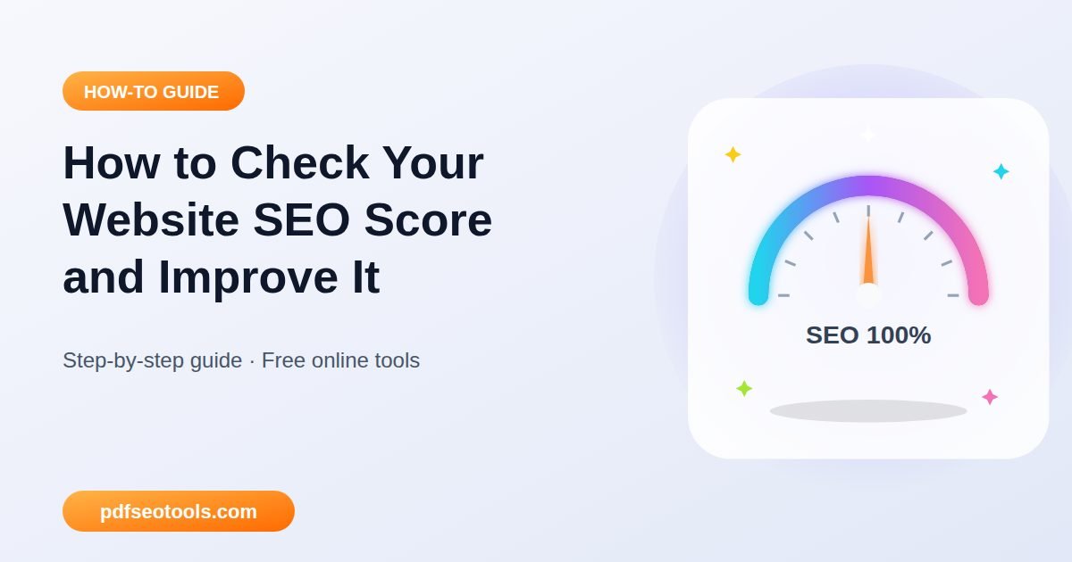 How to Check Your Website SEO Score and Improve It