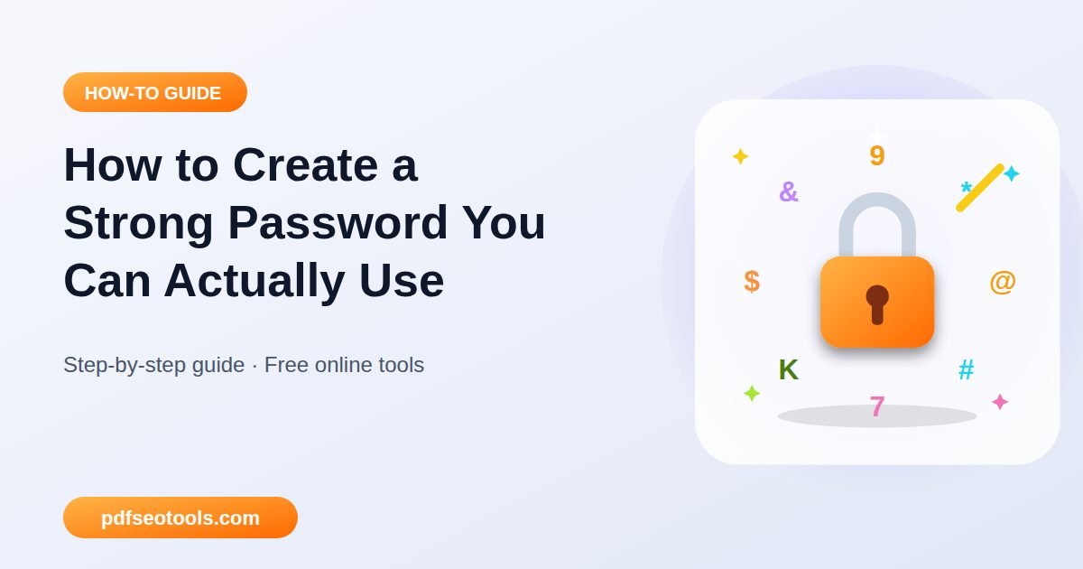 How to Create a Strong Password You Can Actually Use