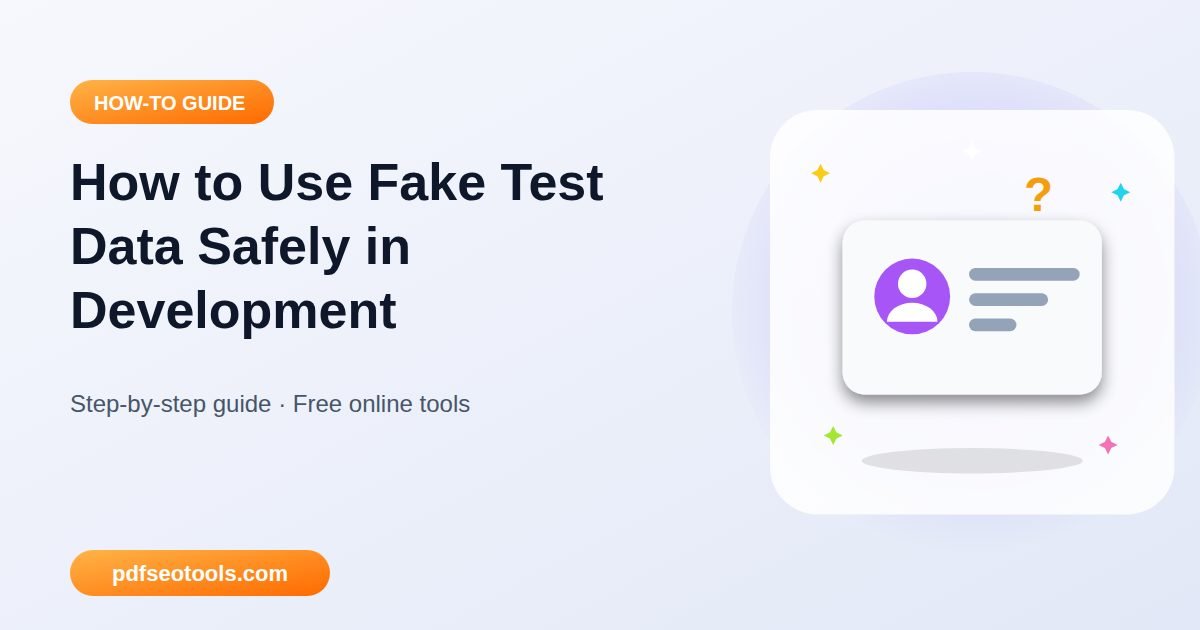 How to Use Fake Test Data Safely in Development