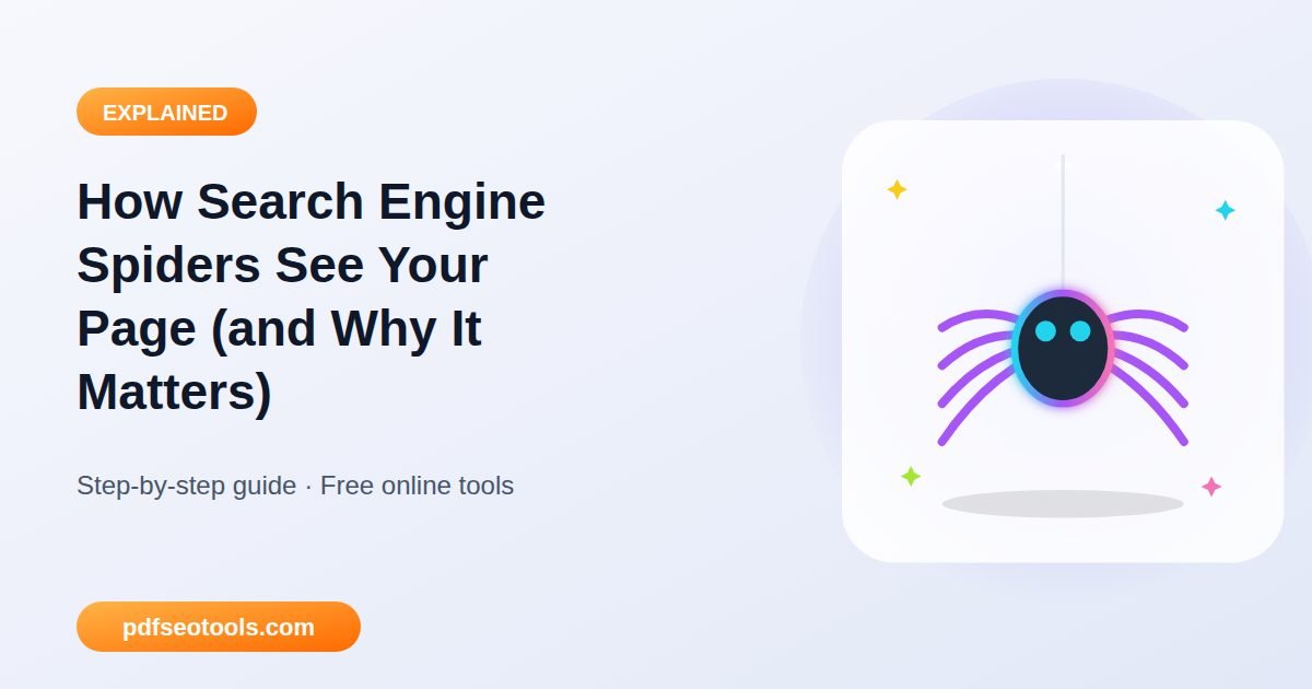 How Search Engine Spiders See Your Page (and Why It Matters)