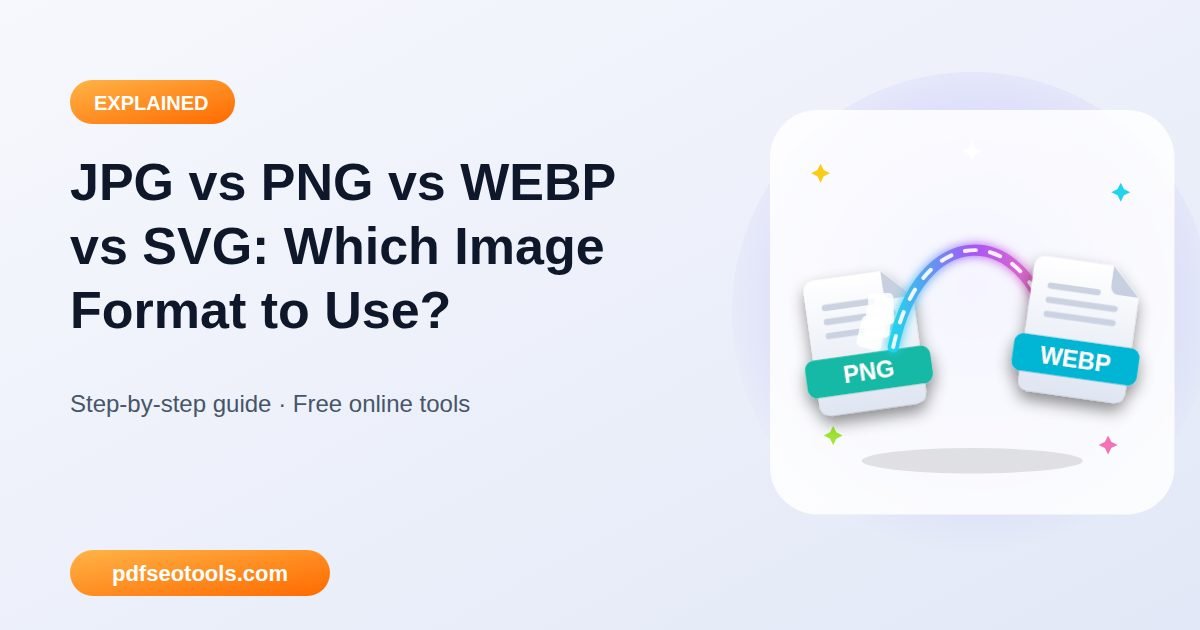 JPG vs PNG vs WEBP vs SVG: Which Image Format to Use?