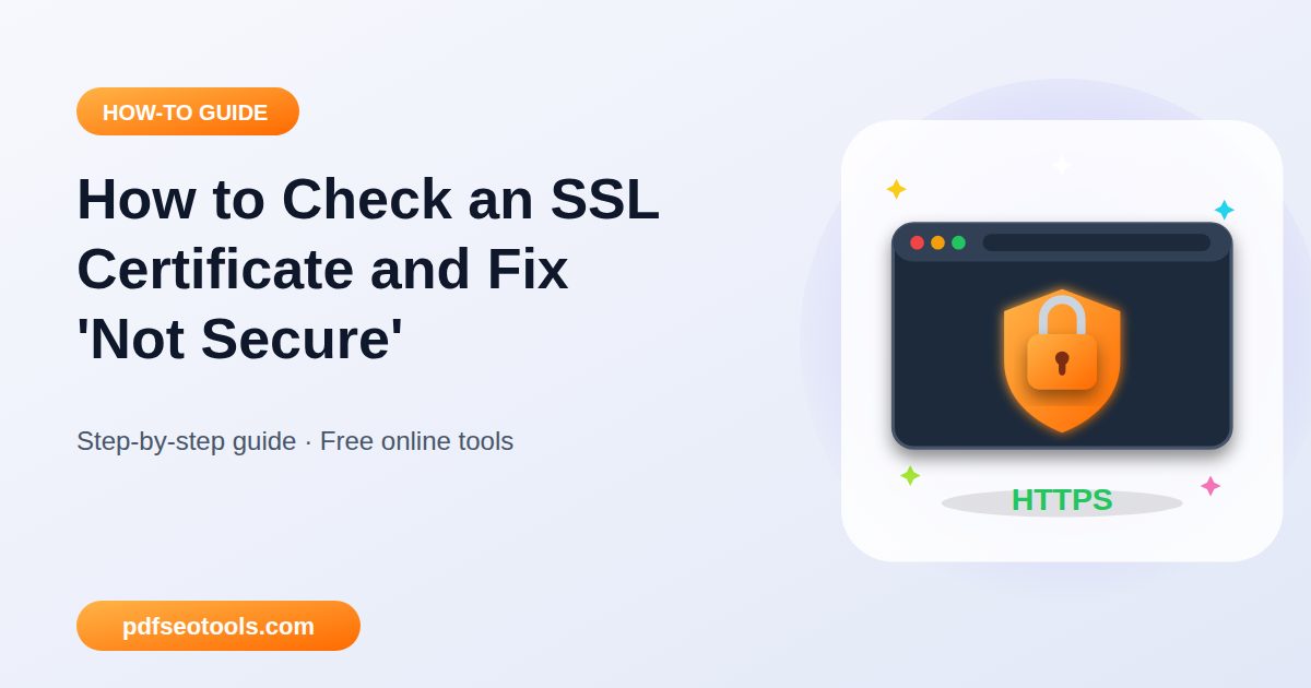 How to Check an SSL Certificate and Fix 'Not Secure'
